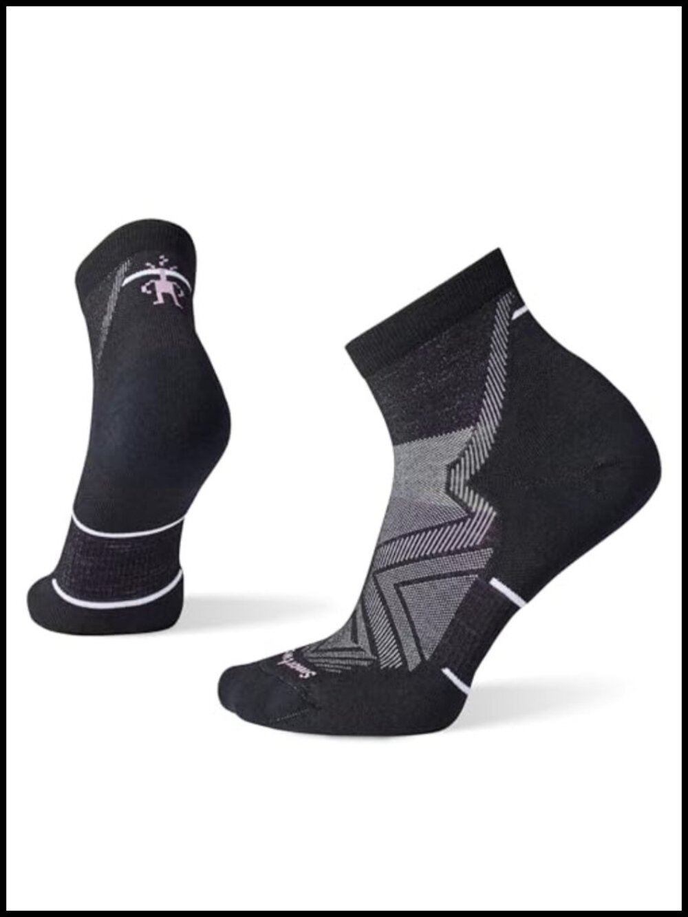 Merino Wool Run Targeted Cushion Ankle Athletic Socks Lightweight